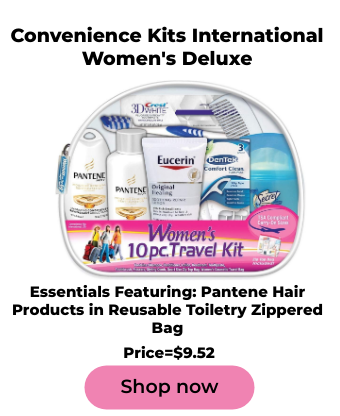 Convenience kits internationally Women's Deluxe