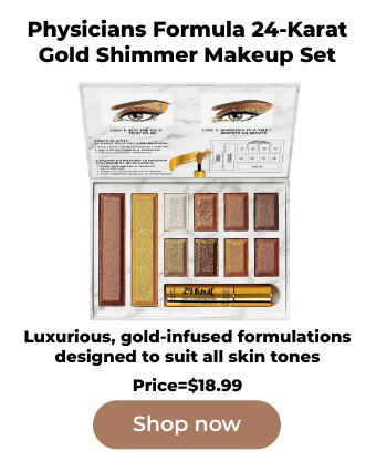 Gold shimmer makeup set