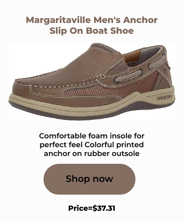 Margritaville Men's Ancher Slip on boat shoe