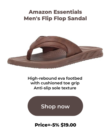 Amazon essentail men's flip flop sandel
